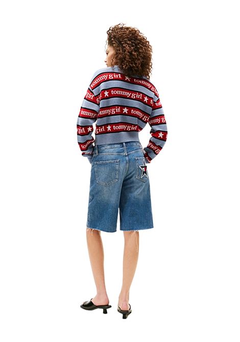 Pullover Tommy Girl relaxed fit a righe Tommy Hilfiger | DW0DW21235C3Q